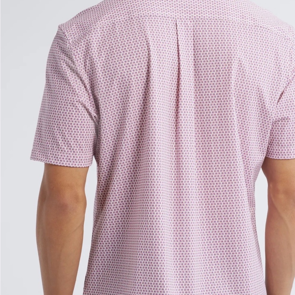 NWT Johnnie-O Caspian Hangin' Out Abstract Short Sleeve Button Shirt L - Picture 4 of 11